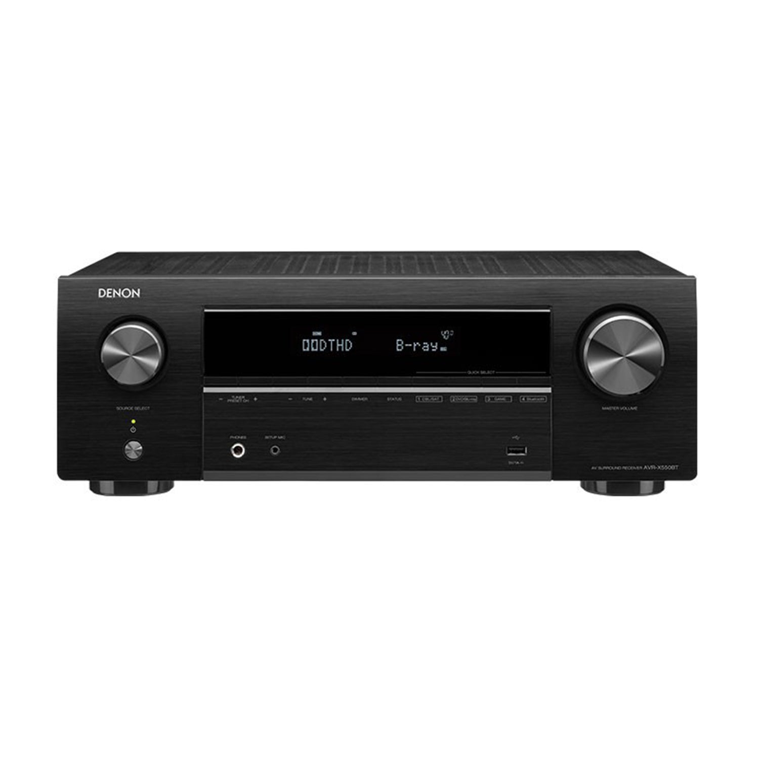 Denon AVR-X550BT AV Receiver + JBL A120 Bookshelf+ A135C Centre Channel + A100P 10 Subwoofer - 5.1 Home Theater Package Bundle (2)