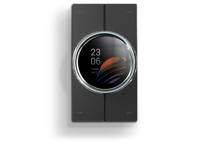 Akubela HyPanel Lux RT61 Smart Home Control Panel – 2.1″ Touchscreen with Metal Knob