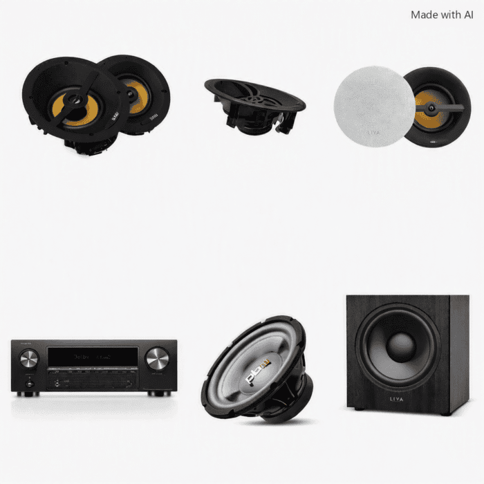 LiYA Audio Solution 5.1.2 – LCR5 In-Wall & CS65 In-Ceiling Home Theatre Package